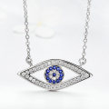 925 Sterling Silver Jewelry Lucky Blue Eyes Punk Pendant Necklaces